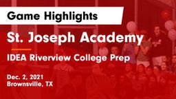 St. Joseph Academy  vs IDEA Riverview College Prep Game Highlights - Dec. 2, 2021