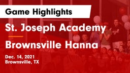 St. Joseph Academy  vs Brownsville Hanna  Game Highlights - Dec. 14, 2021