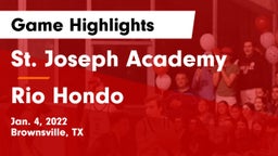 St. Joseph Academy  vs Rio Hondo  Game Highlights - Jan. 4, 2022