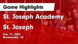 St. Joseph Academy  vs St. Joseph  Game Highlights - Jan. 21, 2022