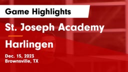 St. Joseph Academy  vs Harlingen  Game Highlights - Dec. 15, 2023