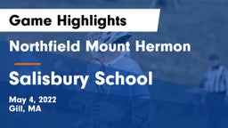 Northfield Mount Hermon  vs Salisbury School Game Highlights - May 4, 2022