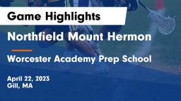 Northfield Mount Hermon  vs Worcester Academy Prep School Game Highlights - April 22, 2023