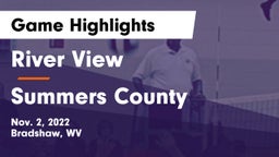 River View  vs Summers County  Game Highlights - Nov. 2, 2022