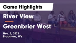 River View  vs Greenbrier West  Game Highlights - Nov. 5, 2022