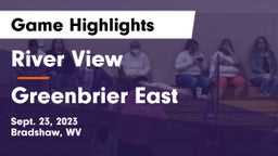 River View  vs Greenbrier East  Game Highlights - Sept. 23, 2023
