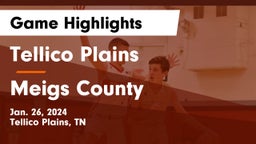 Tellico Plains  vs Meigs County  Game Highlights - Jan. 26, 2024