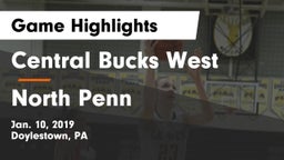 Central Bucks West  vs North Penn Game Highlights - Jan. 10, 2019