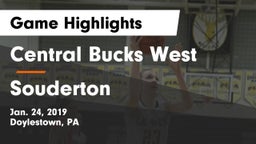 Central Bucks West  vs Souderton Game Highlights - Jan. 24, 2019
