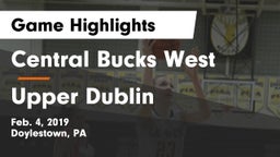 Central Bucks West  vs Upper Dublin Game Highlights - Feb. 4, 2019