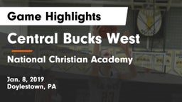 Central Bucks West  vs National Christian Academy Game Highlights - Jan. 8, 2019