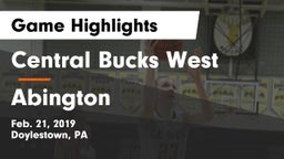 Central Bucks West  vs Abington Game Highlights - Feb. 21, 2019