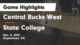 Central Bucks West  vs State College  Game Highlights - Dec. 8, 2023