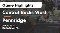 Central Bucks West  vs Pennridge  Game Highlights - Jan. 9, 2018