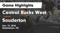 Central Bucks West  vs Souderton  Game Highlights - Jan. 12, 2018
