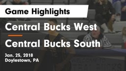 Central Bucks West  vs Central Bucks South  Game Highlights - Jan. 25, 2018