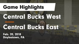 Central Bucks West  vs Central Bucks East  Game Highlights - Feb. 20, 2018