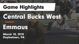 Central Bucks West  vs Emmaus  Game Highlights - March 10, 2018