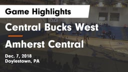 Central Bucks West  vs Amherst Central  Game Highlights - Dec. 7, 2018