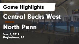 Central Bucks West  vs North Penn  Game Highlights - Jan. 8, 2019