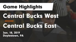 Central Bucks West  vs Central Bucks East  Game Highlights - Jan. 18, 2019