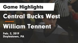 Central Bucks West  vs William Tennent  Game Highlights - Feb. 2, 2019
