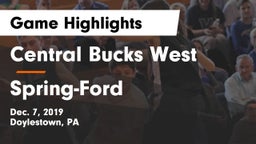 Central Bucks West  vs Spring-Ford  Game Highlights - Dec. 7, 2019