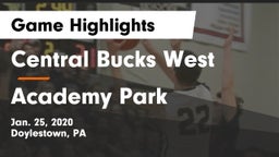 Central Bucks West  vs Academy Park  Game Highlights - Jan. 25, 2020