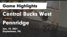 Central Bucks West  vs Pennridge  Game Highlights - Jan. 19, 2021