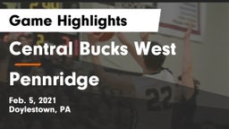 Central Bucks West  vs Pennridge  Game Highlights - Feb. 5, 2021