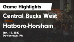 Central Bucks West  vs Hatboro-Horsham  Game Highlights - Jan. 15, 2022