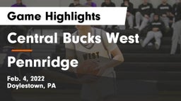 Central Bucks West  vs Pennridge  Game Highlights - Feb. 4, 2022