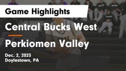 Central Bucks West  vs Perkiomen Valley  Game Highlights - Dec. 2, 2023