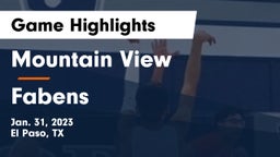 Mountain View  vs Fabens  Game Highlights - Jan. 31, 2023