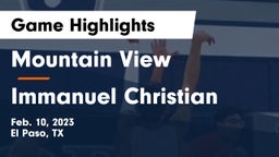 Mountain View  vs Immanuel Christian  Game Highlights - Feb. 10, 2023