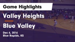 Valley Heights  vs Blue Valley  Game Highlights - Dec 06, 2016