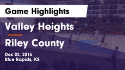 Valley Heights  vs Riley County  Game Highlights - Dec 02, 2016