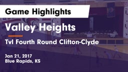 Valley Heights  vs Tvl Fourth Round Clifton-Clyde Game Highlights - Jan 21, 2017