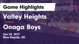 Valley Heights  vs Onaga Boys Game Highlights - Jan 24, 2017