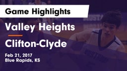 Valley Heights  vs Clifton-Clyde  Game Highlights - Feb 21, 2017