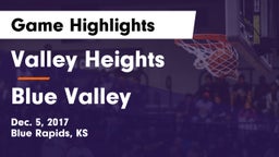 Valley Heights  vs Blue Valley  Game Highlights - Dec. 5, 2017