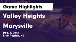 Valley Heights  vs Marysville  Game Highlights - Dec. 4, 2018