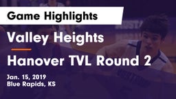 Valley Heights  vs Hanover TVL Round 2 Game Highlights - Jan. 15, 2019