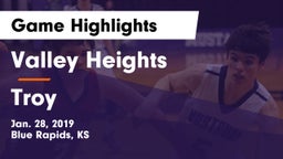 Valley Heights  vs Troy  Game Highlights - Jan. 28, 2019