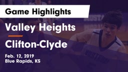 Valley Heights  vs Clifton-Clyde  Game Highlights - Feb. 12, 2019