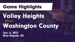 Valley Heights  vs Washington County  Game Highlights - Jan. 4, 2022