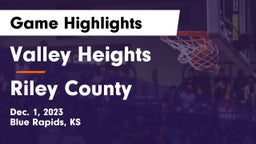 Valley Heights  vs Riley County  Game Highlights - Dec. 1, 2023