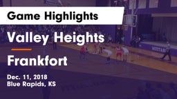 Valley Heights  vs Frankfort  Game Highlights - Dec. 11, 2018