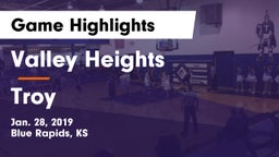 Valley Heights  vs Troy  Game Highlights - Jan. 28, 2019