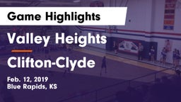 Valley Heights  vs Clifton-Clyde  Game Highlights - Feb. 12, 2019